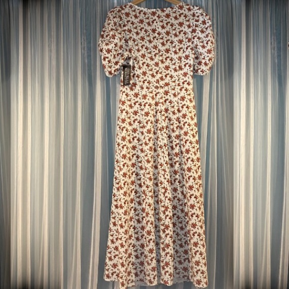 NWT Floral Sweetheart Neck Mid-calf Slip Dress Size 8 - Picture 5 of 8